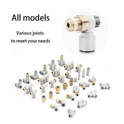 SMC Type Brass Pneumatic Fittings KB2S4-M5 6-01 Threaded Straight Through