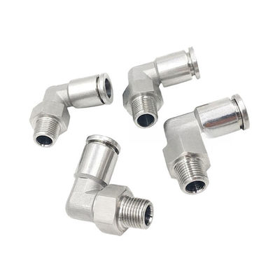 Push In Pneumatic Fittings SUS 316L 90 Degree Right Angle Tube Joint KQG2L06-01S