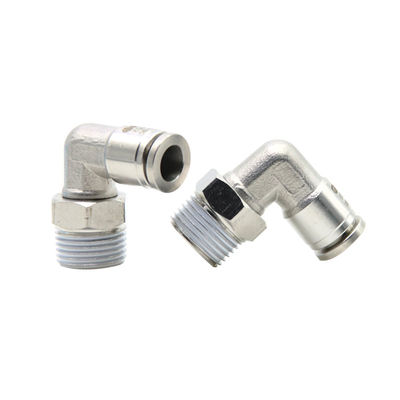 Push In Pneumatic Fittings SUS 316L 90 Degree Right Angle Tube Joint KQG2L06-01S