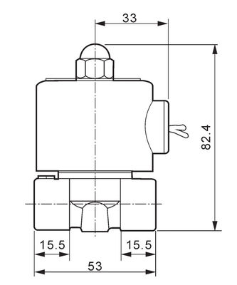 2W040-10 Direct Operated Solenoid Valve 2 Way Brass 3/8 Inch