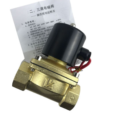 2W350-35 1 1/4 Inch Pure Brass Solenoid Valve Water Air Valve Normally Close NC