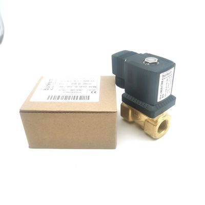 00126204 6014 D Brass Solenoid Valve Burkert Normally Open G1/8 2.5 Flow Hole AC220V 8W