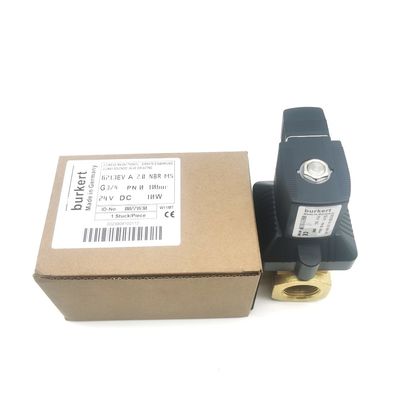 00125370 solenoid valve burkert 6014 C Direct Acting Bottom Plate Connection Normally Closed 2.0 Flow Hole AC220V 8W Brass Valve Body 0~10bar