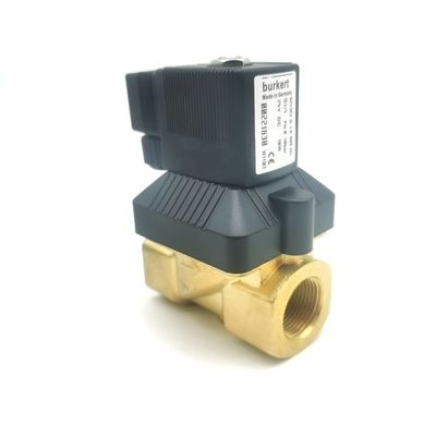 00125370 solenoid valve burkert 6014 C Direct Acting Bottom Plate Connection Normally Closed 2.0 Flow Hole AC220V 8W Brass Valve Body 0~10bar