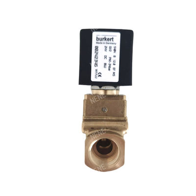 00126162 6014 D burkert solenoid valve Direct Acting Bottom Plate Connection Normally Open 2.0 Flow Hole AC24V 8W Brass Valve Body 0~10bar