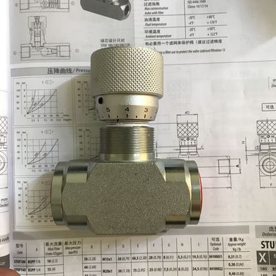 Precision Throttle Valve With Scale STB-G1/4 STB-G3/8 STB-G3/4 STB-G1 Hydraulic Throttle Valve