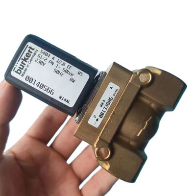 Brass Body Burkert Solenoid Valve 00308503 DC24V 8W G3/4 2/2 Normally Closed 20 Flow Hole 5404 Type  1-32 Bar