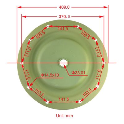 96475-A 96476-T Pulse Valve Diaphragm Ingersoll Rand Santoprene PTFE