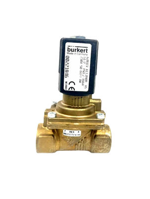 00301170 BURKERT 5404 G1/2 2/2 Normally Open 12 Flow Hole FKM (Fluororubber) Sealed Brass Valve Body AC24V 8W 1-32bar