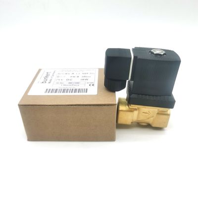 Burkert Solenoid Valve Brass Body 00308120 G1 2/2 Normally Open 25 Flow Hole FKM (Fluororubber) Seal 8W 1-25bar