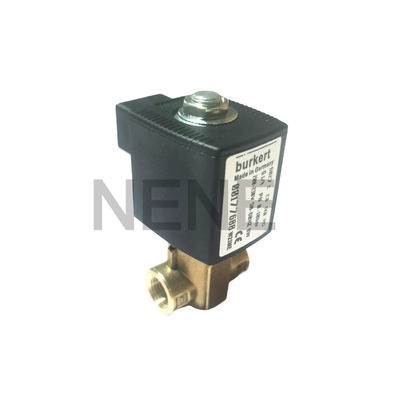 Burkert Solenoid Valve 00134241 6013 Type Direct Acting G1/8-Inch 2.5 Flow Hole FKM Sealed Brass Valve Body 24VAC 8W 0~16bar