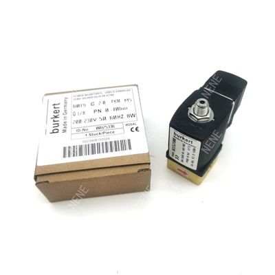 00125301 Solenoid Valve Burkert 6013 Type Direct Acting G1/4 Inch 2/2 Normally Closed 3.0 Flow Hole FKM Sealed Brass Valve Body 24VDC 8W 0~6bar