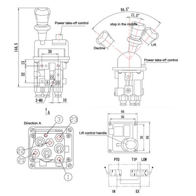 HYVA JQF34-B 14750650H Slow Down Dump Truck Controls Manual Valves
