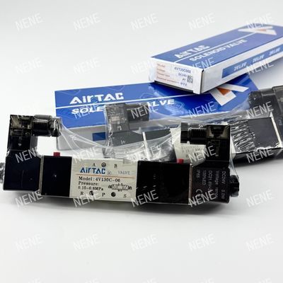 5 Way 3 Position 4V130E-06 Air Fluid AIRTAC Solenoid Valve With Aluminum Alloy Body