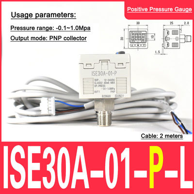 ISE30A-01-P ISE30A-01-P-L SMC digital pressure gauge positive pressure P-type