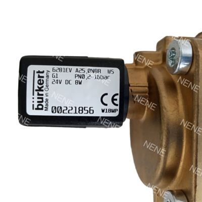 Brass Burkert Valve 00221842 6281 G3/8 2/2 Normally Closed 13.0 Flow Hole NBR Sealed AC24V 8W 0.2-16bar