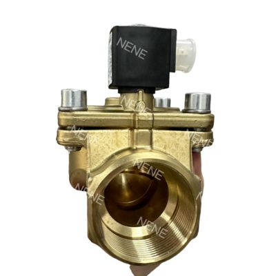 Burkert Solenoid Valve 00221859 6281 G1 1/4 2/2 Normally Closed 25.0 Flow Hole NBR Sealed Brass Valve Body DC24V 8W 0.2-16bar -10~+80 ℃