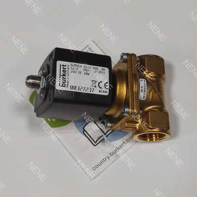 Pneumatic Solenoid Valve 00253159 6281 Type G2 1/2 2/2 Normally Closed 50.0 Flow Hole NBR Sealed Brass Valve Body DC24V 8W 0.2-16bar -10~+80 ℃ Burkert