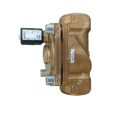 Direct Acting 2/2 NC Solenoid Valve BURKERT 6281 00221959 G1 Port Brass Body Hand Actuation 20.0 Orifice NBR Seal AC220V 8W 0.2-16bar -10~+80°C