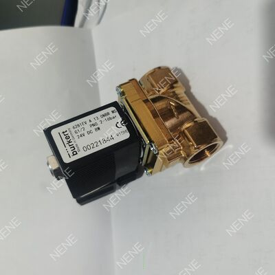 High Temperature Solenoid Valve BURKERT Type 6281 00322512 G1/4 2/2 Normally Closed Brass Body FKM Seal 10.0 Orifice AC24V 8W 0.2-16bar 0 to +120°C