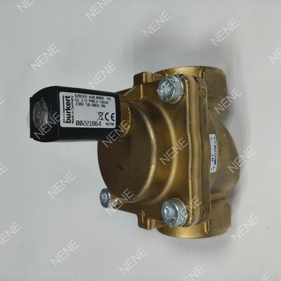 DC24V BURKERT Type 6281 00221868 G3/8 2/2 Normally Closed Brass Valve Body Manual Override Function 13.0 Flow Orifice FKM Seal 8W 0.2-16bar 0 to +120°C