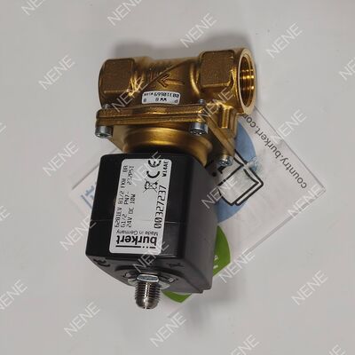 DC24V BURKERT Type 6281 00221868 G3/8 2/2 Normally Closed Brass Valve Body Manual Override Function 13.0 Flow Orifice FKM Seal 8W 0.2-16bar 0 to +120°C
