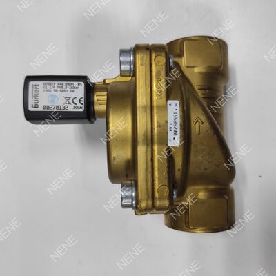 G3/4 Port Industrial Solenoid Valve BURKERT Type 6281 00221874 2/2 Normally Closed Brass Body FKM Seal 13.0 Flow Orifice DC24V 8W 0.2-16bar 0 to +120°C