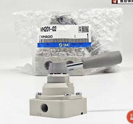 SMC Corporation VH301-02 Manual Valve, 1/4 in. Port Size, Body Mount, Rc Thread, Manual Lever, VH Series