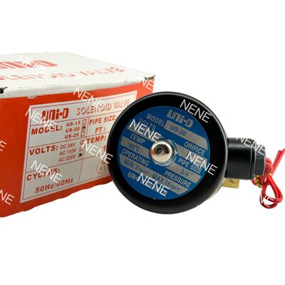 US-20 UNID 3/4" Brass Piston Pneumatic Solenoid Valve -5°C ~ 185°C Water Valve