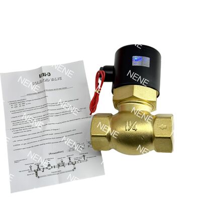 US-40 Brass Piston Normally Closed Solenoid Valve UNID 1 1/2" ORIFICE 30 mm -5°C ~ 185°C