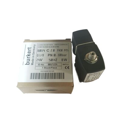 6013 Series Fluid Solenoid Valve 00125302，Normally Closed 2/2 Way，G1/4 Thread Connection，FKM Seal & Brass Body，24VAC Power，Max 10bar