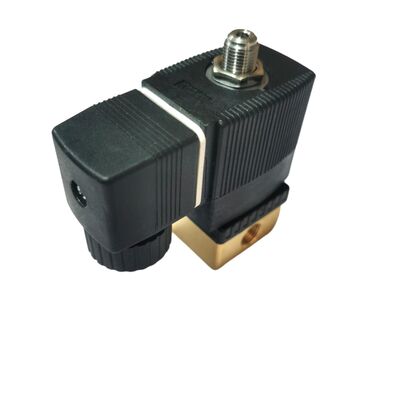 2/2 NC Direct Acting Solenoid Valve 00125304, G1/4 Inch Port, 3.0 Flow Orifice, FKM Sealed Brass Valve, 220V AC Industrial Power, Working Pressure 10bar