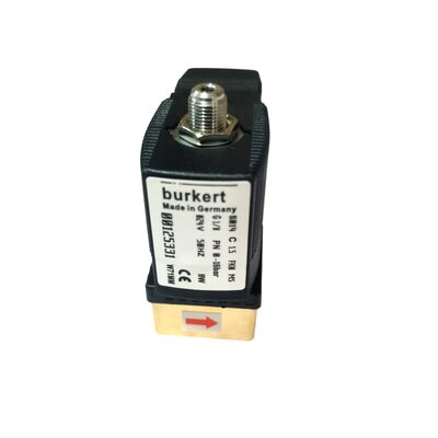 2/2 NC Direct Acting Solenoid Valve 00125304, G1/4 Inch Port, 3.0 Flow Orifice, FKM Sealed Brass Valve, 220V AC Industrial Power, Working Pressure 10bar