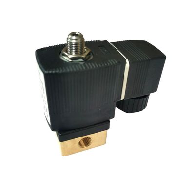 2/2 NC Direct Acting Solenoid Valve 00125304, G1/4 Inch Port, 3.0 Flow Orifice, FKM Sealed Brass Valve, 220V AC Industrial Power, Working Pressure 10bar