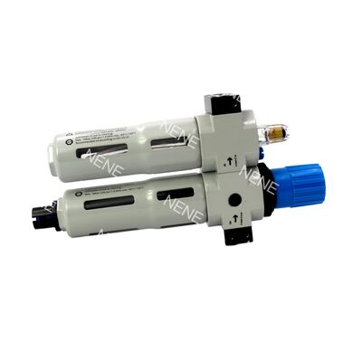 Air preparation unit Festo FRC-3/8-D-7-MINI-A 162764 Pneumatic FRL Unit G3/8 40μm Fully Automatic Drain 0.5-7bar 1500L/min Zinc Die-Cast With Pressure Gauge Metal Bowl Guard