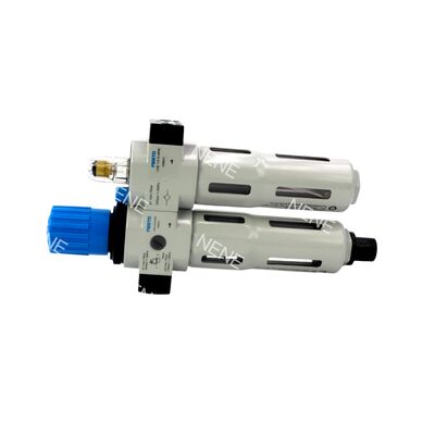 Filter Regulator Lubricator Festo FRC-1/8-D-7-MINI 162754 40μm Manual Drain G1/8 0.5-7bar 800L/min With Gauge Die Cast Zinc