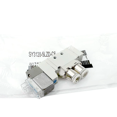 IP65 Dustproof Compact Air Solenoid Valve SY3120-5LZD-C4 SMC DC24V Applied To Auto Component Inspection Jigs