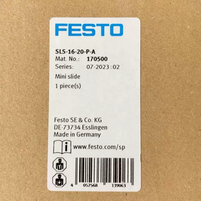 Festo 170488 SLS-6-20-P-A Short Stroke Guided Air Cylinder For Desktop Custom Automation Jigs