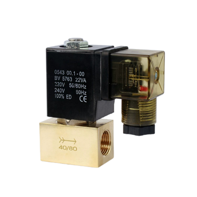 JT22-02 Brass Pneumatic Solenoid Valve 2 Way Normally Closed Temperature Range 30 To 120 ℃ Ideal For Fluid Control Systems