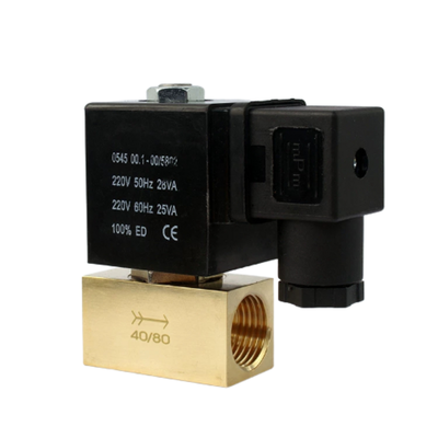 Brass Pneumatic Solenoid Valve 8 Bar Pressure Gas Working Media Offering Durable Industrial Automation Control Solutions