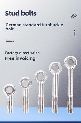 M16*60 80 90 M16*120 M16*160 Passivation Finish DIN444 Eye Bolt Standard Thread Pitch Ideal For Rigging And Lifting Applications In Industrial Settings