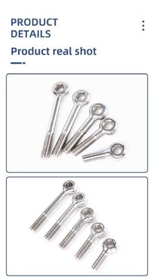 M6 M8 M10 M12 M16 M20 Thread Diameter Stainless Steel Eye Screw Bolt Standard Thread Pitch Durable Corrosion Resistant Heavy Duty Hardware