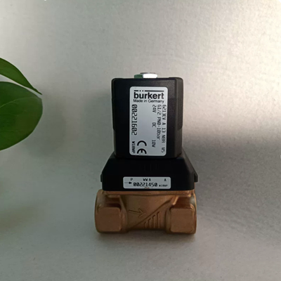 0-10 Bar Pressure Resistant Burkert 00221618 Type 6213 Solenoid Valve, NBR Sealing 13 Orifice G3/4 Thread, Brass Housing DC24V 8W For -10~80°C Pipelines