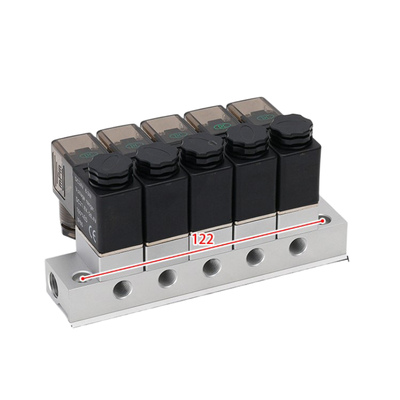 1-Inlet-5-Outlet 2V025-06-5F Solenoid Valve Manifold and 2V025-06-4F 1-Inlet-4-Outlet FKM Seal Ring