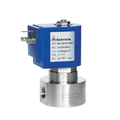 H4S005B01-DC-24 PEEK Seal Material  1/8''Port Size 24VDC 2 Way NC Orifice Size 0.5mm High Pressure Solenoid Valve