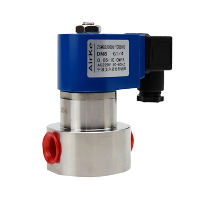 H4S005B02-DC-24 PEEK Seal Material 1/4''Port Size 24VDC 2 Way NC Orifice Size 0.5mm High Pressure Solenoid Valve SS316