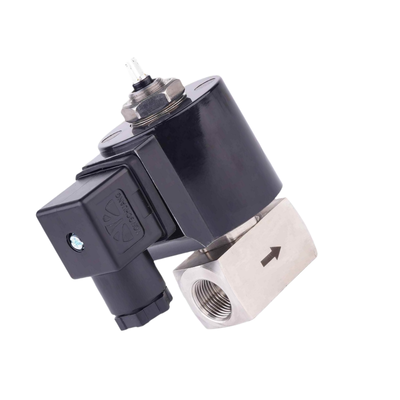8.16AAS020B Port Size G1/8 G1/4 G3/8 water valve SS304 PTFE Seal Material 2mm Orifice Size Voltage 24VDC 120 bar Pressure