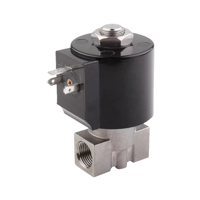 8.7AAS030B  3mm Orifice Size Solenoid Valve 2 Way NC Port Size 3/8 1/4 3/8  Stainless Steel 304 Body Material