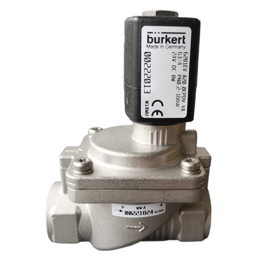EPDM Low Temperature Tolerant 2 Position 2 Way NC Diaphragm Solenoid Valve Burkert 6281 Series G1 1/2 Port 40mm Big Orifice Corrosion Resistant Stainless Steel  00222025 00222026 00222027