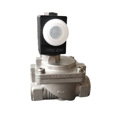 High Flow Industrial Solenoid Control Valve Burkert 6281 G1 2/2 NC Stainless Steel Body Wear Resistant EPDM Seal 25mm Flow Orifice 8W Coil DC24V AC24V AC220V Selectable 00222019 00222020 00222021